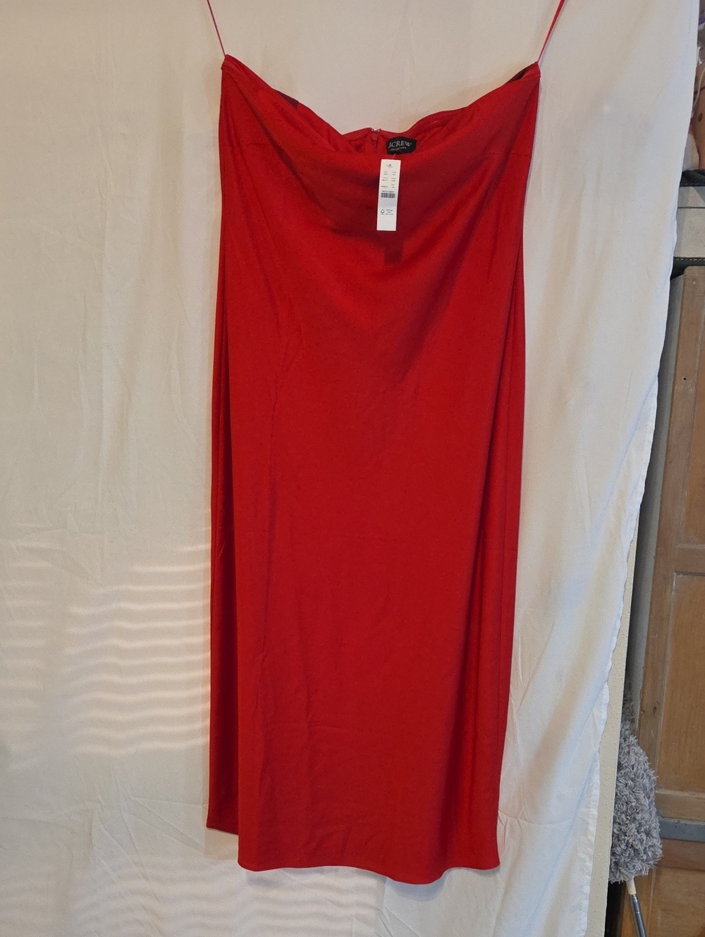 NWT J.Crew Collection Gwyneth Slipdress – Luster Charmeuse – Red – 18